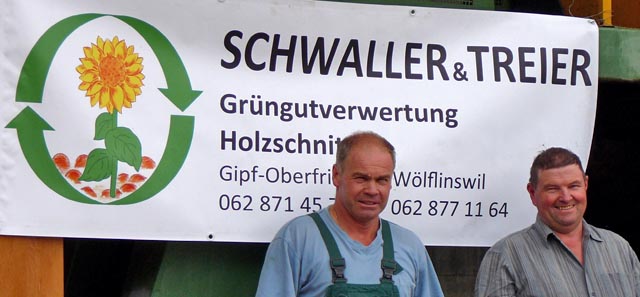 Hans Treier (links) und Viktor Schwaller.