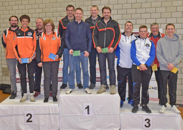 Das Quartett der SG Klingnau gewann die Aargauer Gruppenmeisterschaft der Pistolenschützen vor Kölliken und Baden. (Foto: wr) 