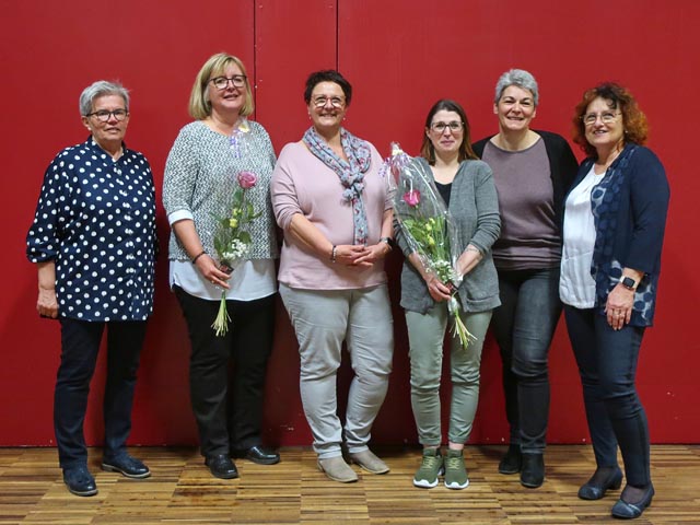 Von links: Marlies Bisig, Sandra Sauvin (neu im Vorstand), Manuela Winter, Angela Vousvos (neu im Vorstand), Angela Grenacher und Doris Grossenbacher. Foto: zVg