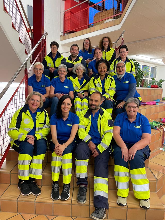 Glückliche Gesichter nach erfolgreicher Übung: die Samariter aus Zeiningen und Wegenstetten. Foto: zVg