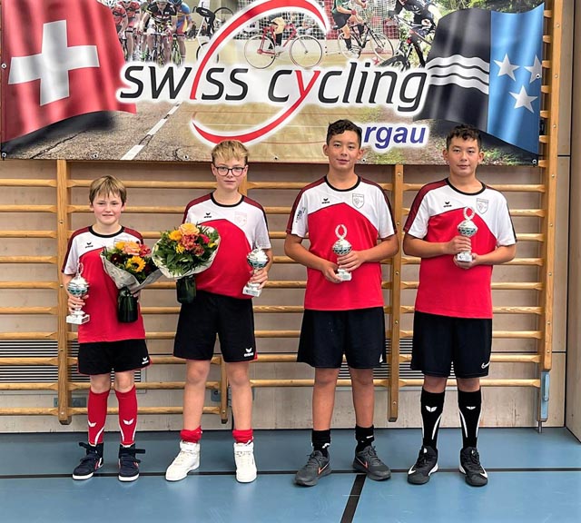 Samuel Binkert, Elia Bianco, Kevin und Davyd Wälchli (v.l.). Foto: zVg