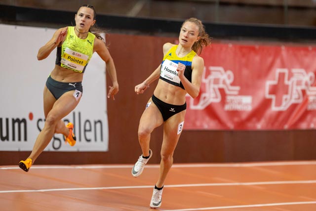 Fabienne Hoenke auf dem Weg zum U20-Schweizerrekord über 200m. Foto: Arhletix