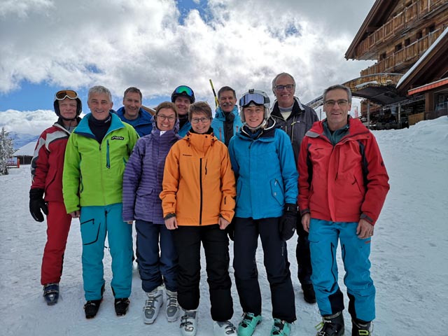 FTV-MTV Wölflinswil auf der Fiescheralp am Skiweekend. Foto: zVg