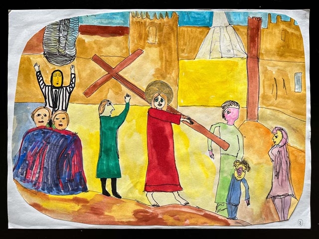 Silvain Bouillard hat den Kreuzweg für das Kirchgemeindehaus in Kaiseraugst gemalt. Fotos Andreas Fischer/Wolfgang Straub