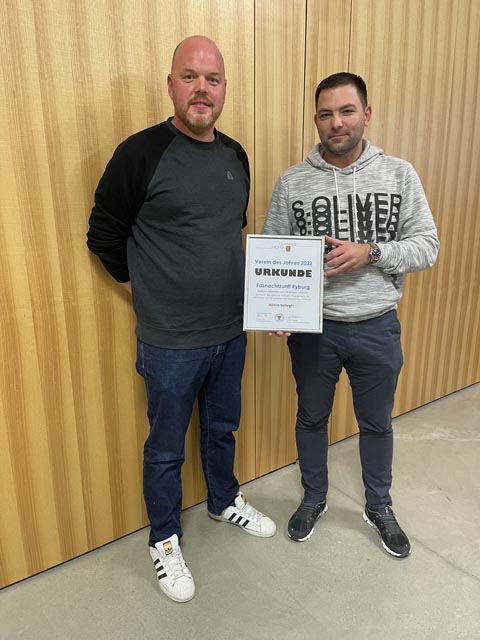 Die Fasnachtszunft Ryburg wurde als Verein des Jahres ausgezeichnet. Foto: zVg