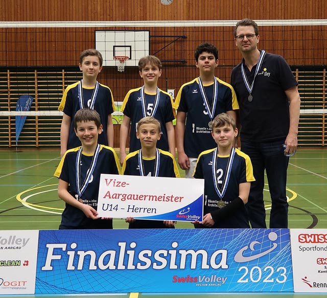 U14-Knaben des TSV Frick Volley sind Vize-Aargauermeister. Foto: zVg