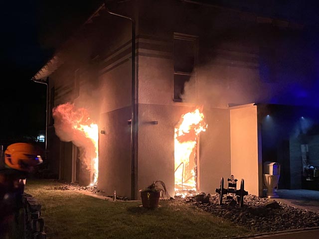 Brand in Rothrist. Foto: Polizei AG