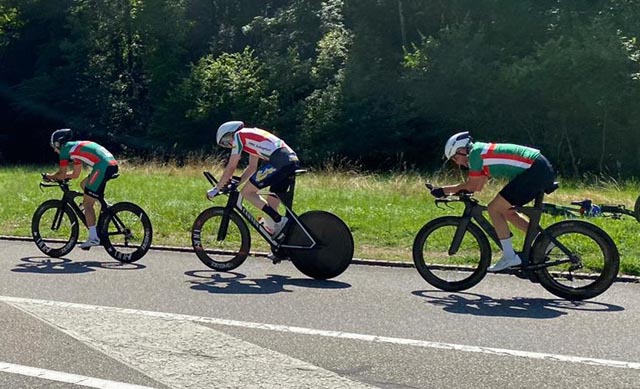 Das Quartett des VCK auf der Strecke... Foto: zVg