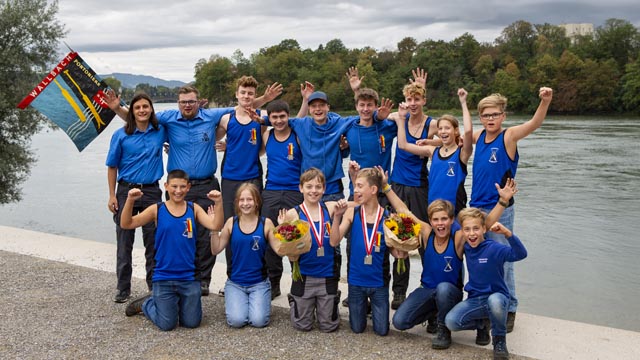 Die erfolgreiche Wallbacher Jungpontonier-Gruppe Foto: zVg