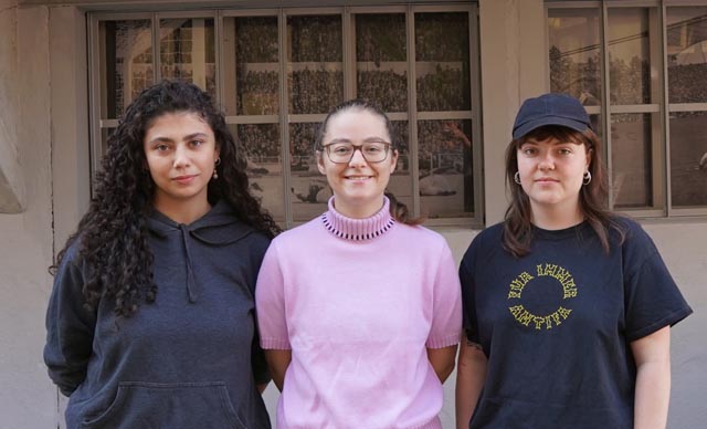 Angel Yakoub (Vize), Clara Bonk (Präsidentin) und Toja Brenner (Vize) freuen sich auf ihr präsidiales Amt. Foto: zVg