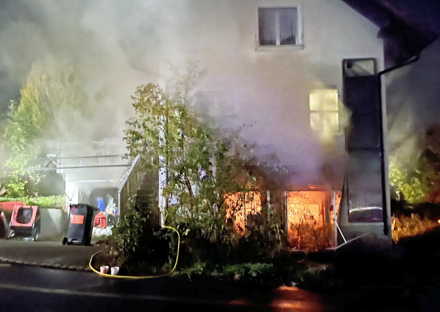 Brand eines Wohnhauses. Foto: Polizei Aargau