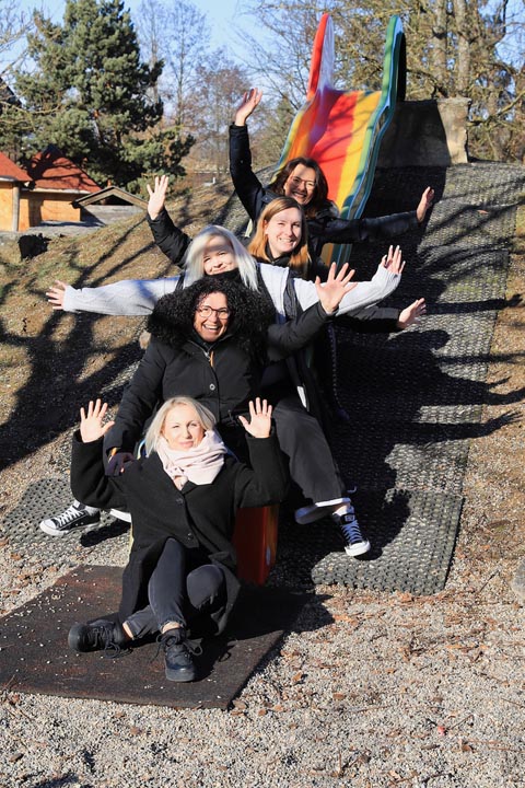 Mit Schwung ins neue Vereinsjahr – Der neue Vorstand (von vorne nach hinten): Nicole Gerspach, Pamela Suter, Nathalie Gammenthaler, Corinne Ruflin und Wendy Wohlfender. Foto: zVg