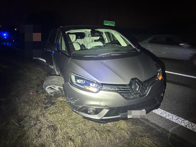 Unfall auf der A1 bei Hunzenschwil. Foto: Polizei Aargau