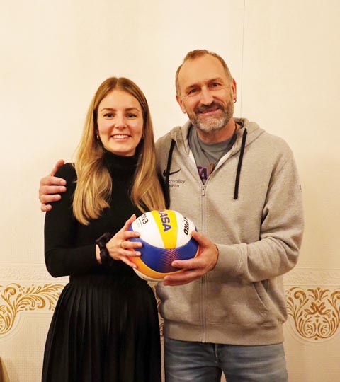 Co-Präsidentin Céline Stocker mit Co-Präsident Dani Dillier. Foto: zVg