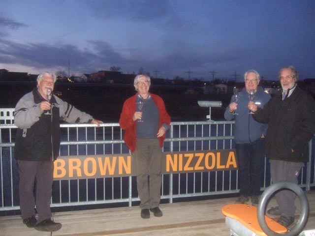 Vertreter des Vorstandes der IG pro Steg: Peter Scholer, Kurt Beretta, Wolfgang Bocks und Ueli Urwyler. Foto: zVg