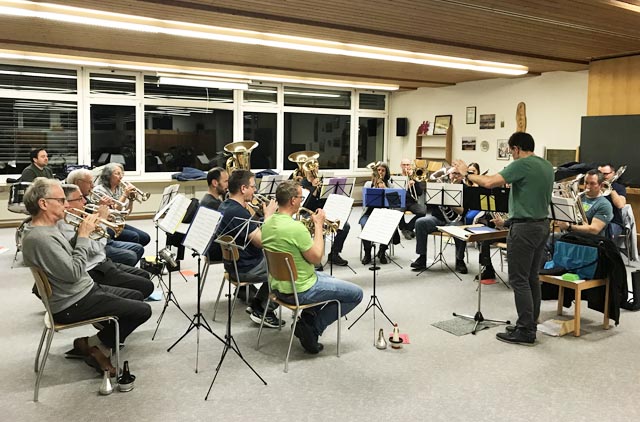 Die MG Gipf-Oberfrick übt für ihr Konzert am 24. März. Foto: zVg