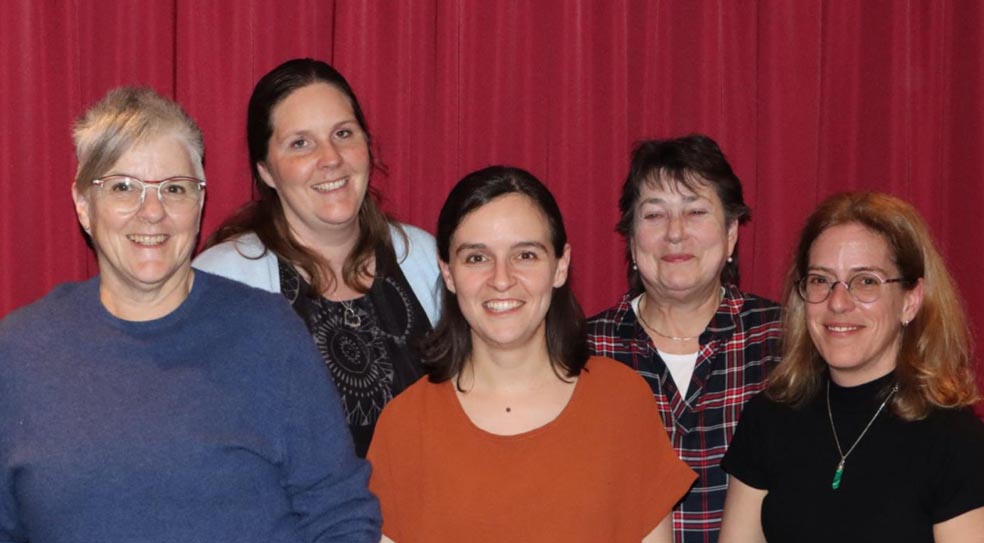 Bild des Vorstands (von links): Barbara Bircher, Nathalie Freiermuth, Ramona Marbot, Rita Eichenberger und Marlise Del Freo. Foto: zVg