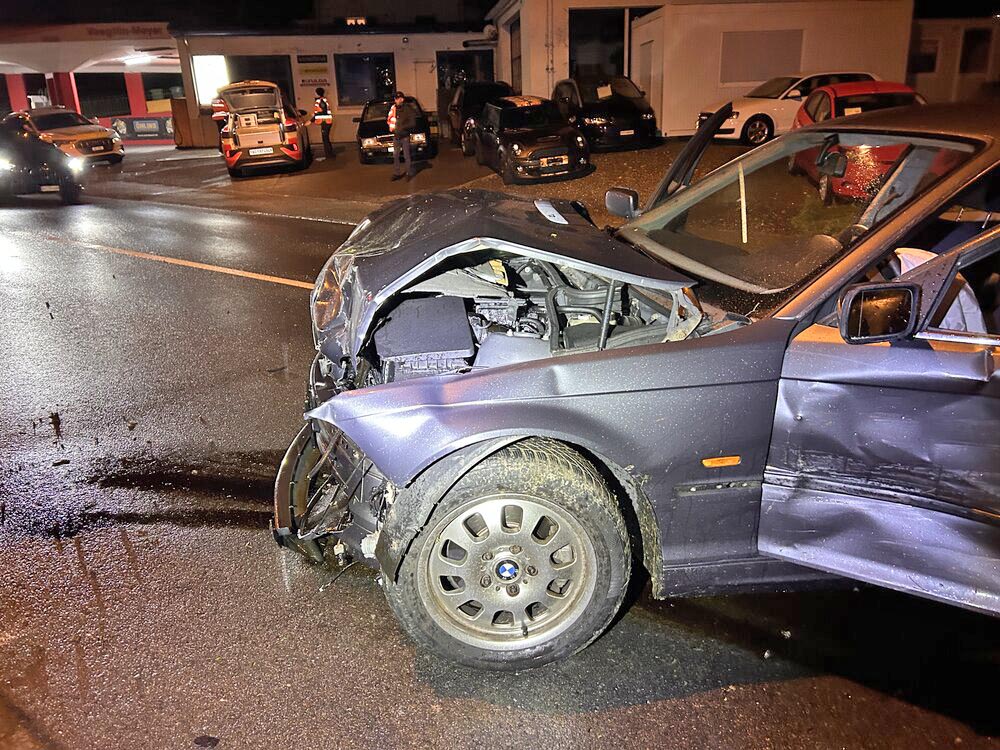 Selbstunfall in Reinach. Foto: Polizei AG