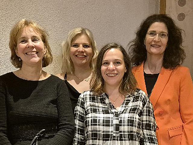 Der neue Vorstand von links Mirjam Maurer, Michèle Weibel, Michelle Curty und Prisca Wehrli; es fehlt Camille Seiler. Foto: zVg