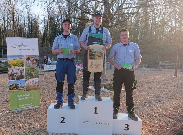 Siegerpodest: v.l. Jesper Frei, Sieger Jan Gschwind und Andrin Meier. Foto: zVg