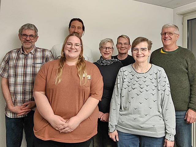 Der Vorstand (von links): Patrick Cimma, Svenja Lenzin, Christian Hoffmann, Nelly Soltermann, Roland Wildi, Trix Lenzin und Thomas Voit. Foto: zVg