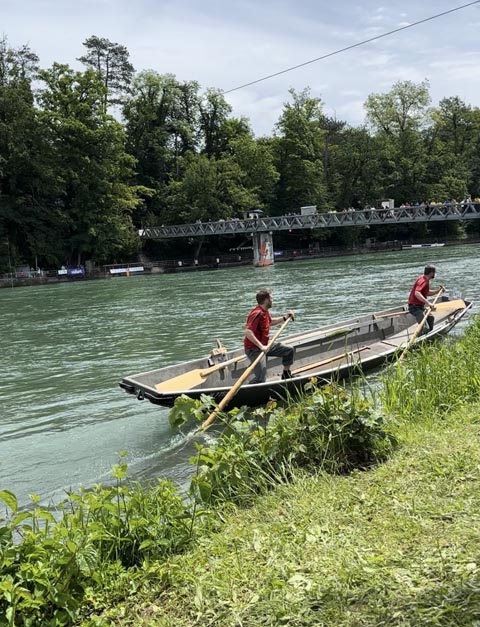Phil Jegge und Benjamin Winter beim Start Wasserfahren. Foto: zVg