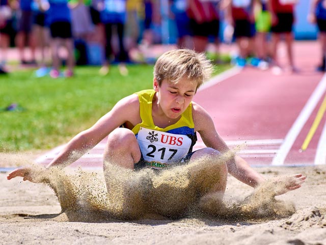 Matheo Hürbin bei seinem letztjährigen Sprung auf 3,85 m. Foto: zVg
