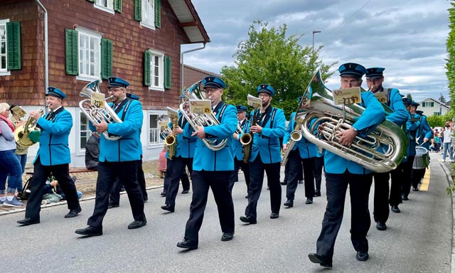 Die MGCW bei der Marschmusik. Foto: zVg