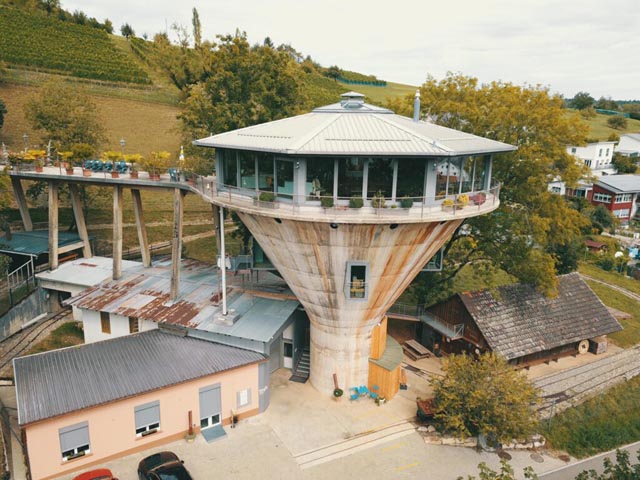 Das markante Bergwerksilo. Foto: zVg