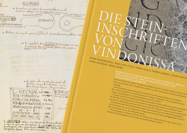 Die Publikation «Die Steininschriften von Vindonissa» versammelt alle 101 bisher bekannten Inschriften von Vindonissa. Foto: © Kantonsarchäologie, Kanton Aargau
