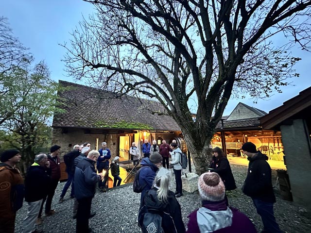  Begrüssung aller Gäste zum Rahmenprogramm beim Heimatmuseum Schinznach. Foto: zVg/Jurapark Aargau