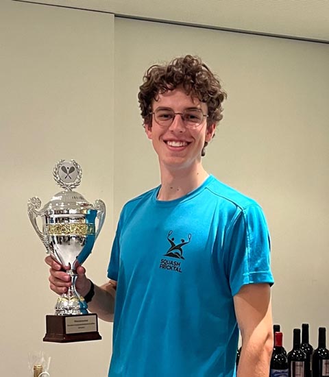 Aargauer Squash-Meister 2024: Armand Hohenstein. Foto: zVg