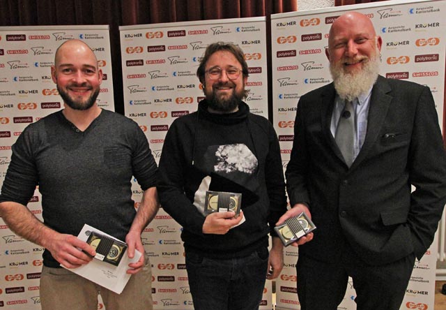 Vertraten die SG Aarau als erfolgreichten Schweizer Verein Gewehr 300 m: (von links) Rafael Bereuter, Andrea Rossi und Erich Hunziker. Foto: AGSV