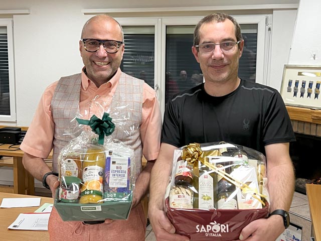 Die Gewinner der Jahresmeisterschaft über 50 m: Alexander Buttazzo und Claude Chenaux. Foto: zVg