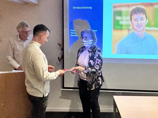 Verabschiedung des bisherigen Junioren-Verantwortlichen Fabian Häusel. Foto: zVg