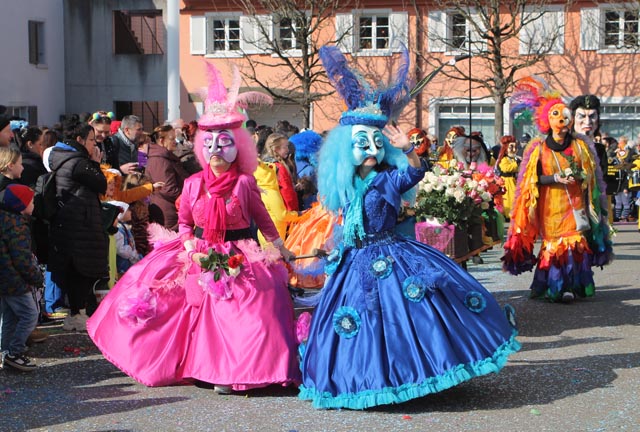 Das bunte Narrenvolk sorgte für beste Stimmung. Foto: Sonja Fasler