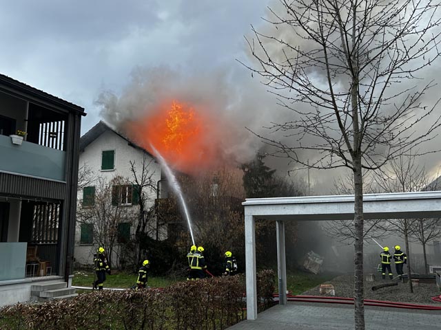 Erlinsbach: Brand zerstört Wohnhaus