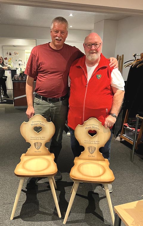 Peter Wenger (links) und Markus Hunn wurden würdig verabschiedet. Foto: zVg