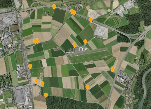  Alle Kampagnenstandorte in der Übersicht. Karte: Pro Natura