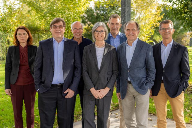 Verwaltungsrat Schützen Rheinfelden AG/Schützen Rheinfelden Immobilien AG (von links): Dr. med. Doris Straus, Roland Berger. Vizepräsident, Dr. Conrad Jauslin, Leiter Ausschuss Immobilien, Dr. Antonia Jann. Präsidentin, Markus Merz, Dr. med. Hanspeter Flury, Albi Wuhrmann.  Foto: zVg