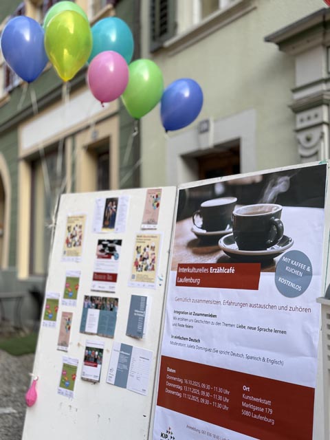 Die Integrationsfachstelle «mit.dabei-Fricktal» präsentierte an der 20. Kulturnacht ihr Integrationsangebot. Foto: zVg