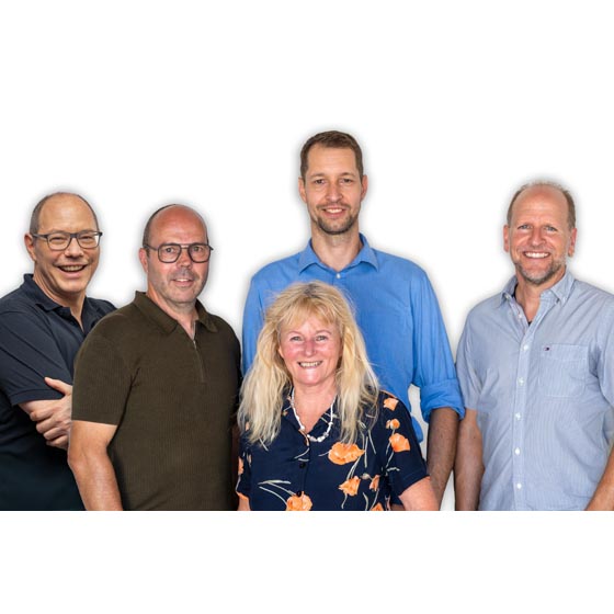 Der Gemeinderat 2026-2029 (von links): Claude Ammann (neu, Gemeinderat); Andreas Hasler (neu, Gemeindeammann); Helga Gähweiler (bisher, Gemeinderätin); Martin Moosmann (neu, Vizeammann); Norbert Suter (bisher, Gemeinderat). Foto: zVg