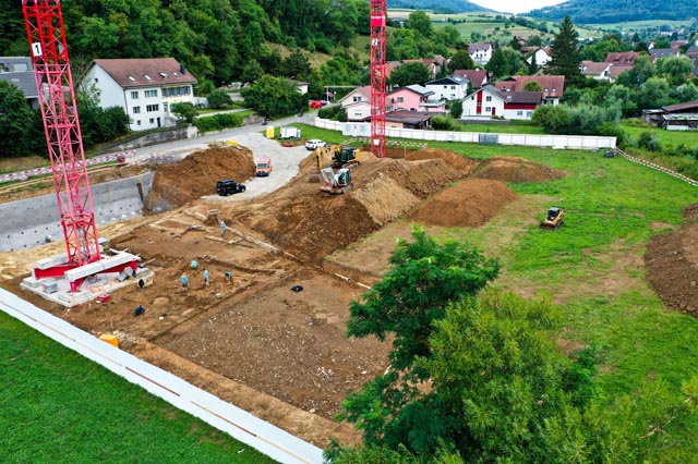 Die Ausgrabung 2023 in der Steimet in Wölflinswil. Foto: Kantonsarchäologie, © Kanton Aargau
