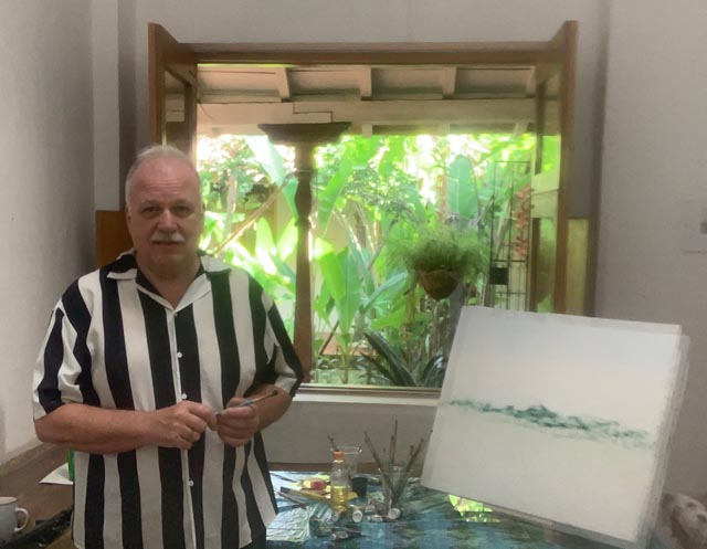 In Mompox/ Kolumbien verbringt Martin Breitenfeldt Anfang November fünf kreative Wochen, um zu malen und schreiben.