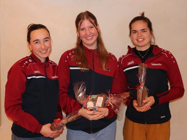 Das Podest der aktivsten Turnerinnen. Foto: zVg