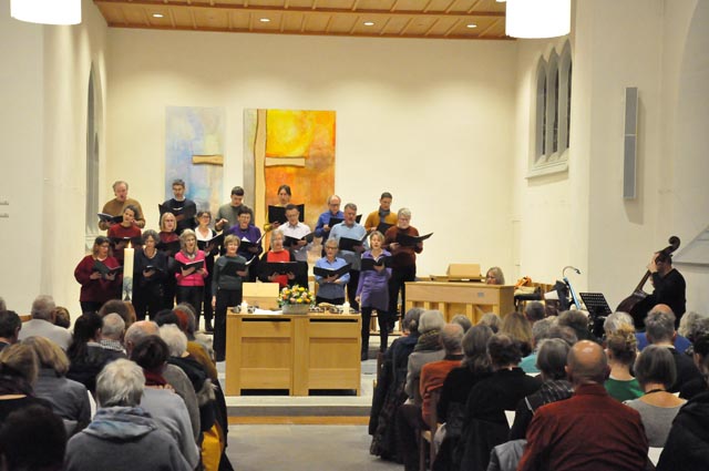 Jazzige Chormusik in der Kirche von Kaiseraugst. Foto: zVg