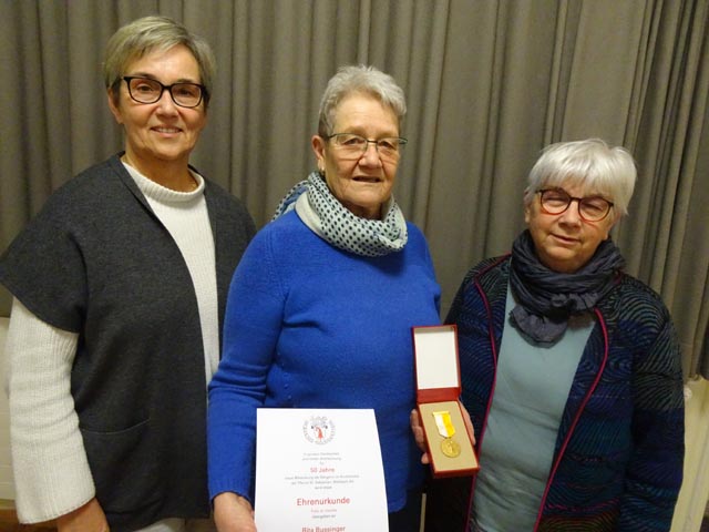 Christina Desax (25 Jahre), Rita Bussinger (50 Jahre) und Eva Thomann (40 Jahre)