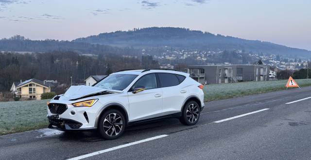 Nahe Menziken kam es am Montag zu einer Fahrzeugkollision.