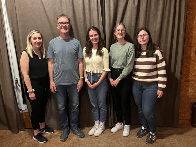 Die neuen Aktivmitglieder sowie Vorstand- und Mukomitglieder der MGC Wegenstetten (von links): Patricia Freivogel (Vorstandsmitglied), Philipp Wendelspiess (Muko), Jana Herzog (Aktivmitglied), Cécile Schreiber (Aktivmitglied) und Marianne Schlienger (Aktivmitglied + Muko). Foto: zVg