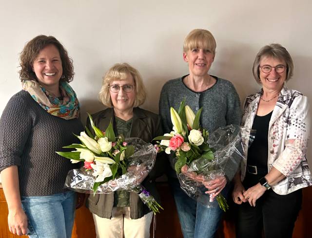 Es wurden verabschiedet, von links: Stéphanie Delz, Rita Wunderlin, Andrea Ehrsam und Theres Soder